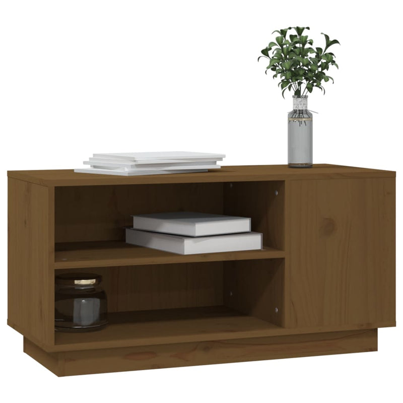 TV-Schrank Honigbraun 80x35x40,5 cm Massivholz Kiefer