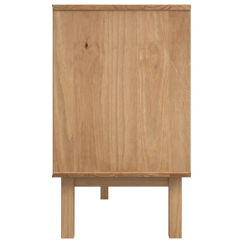 Sideboard Braun und Grau 114x43x73,5 cm Massivholz Kiefer