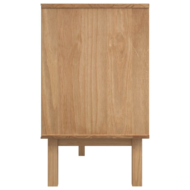 Sideboard Braun und Grau 114x43x73,5 cm Massivholz Kiefer