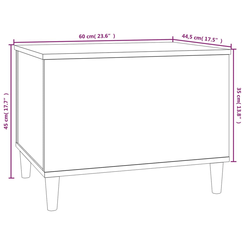 Couchtisch Braun Eichen-Optik 60x44,5x45 cm Holzwerkstoff