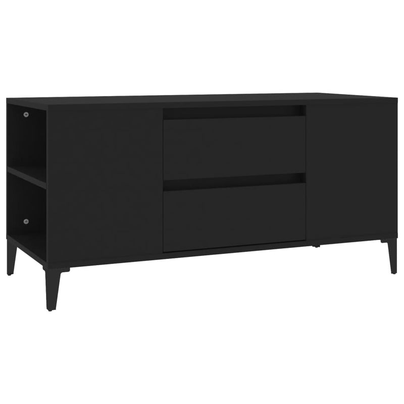 TV-Schrank Schwarz 102x44,5x50 cm Holzwerkstoff