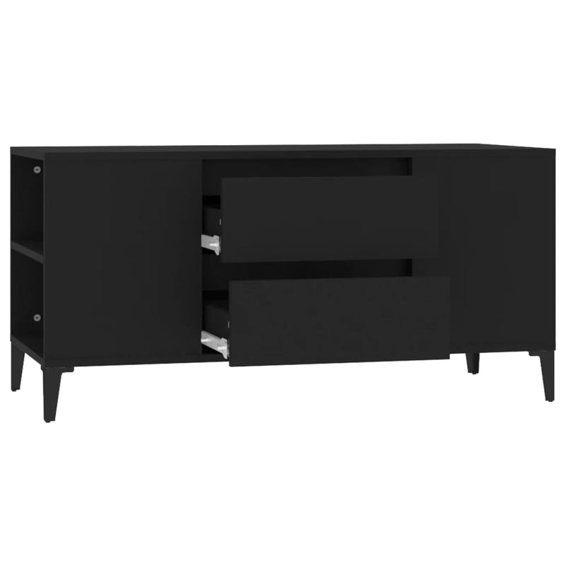 TV-Schrank Schwarz 102x44,5x50 cm Holzwerkstoff