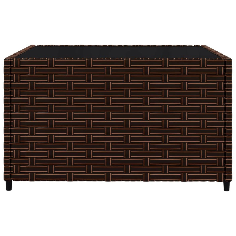 3-tlg. Garten-Lounge-Set mit Kissen Braun Poly Rattan