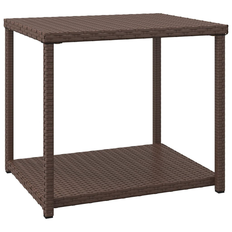 Beistelltisch Braun 55x45x49 cm Poly Rattan