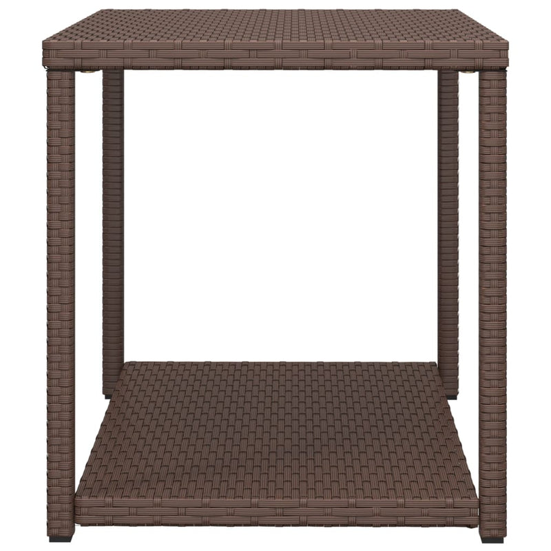 Beistelltisch Braun 55x45x49 cm Poly Rattan