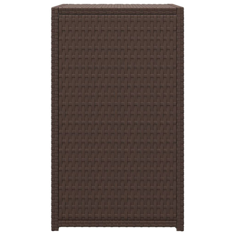 C-Tisch Braun 40x35x60 cm Poly Rattan