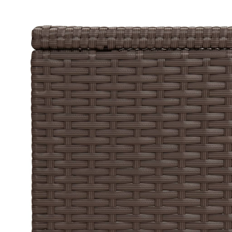 C-Tisch Braun 40x35x60 cm Poly Rattan