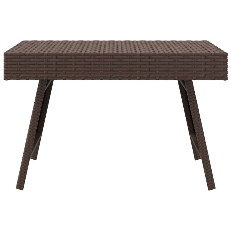 Beistelltisch Klappbar Braun 60x40x38 cm Poly Rattan