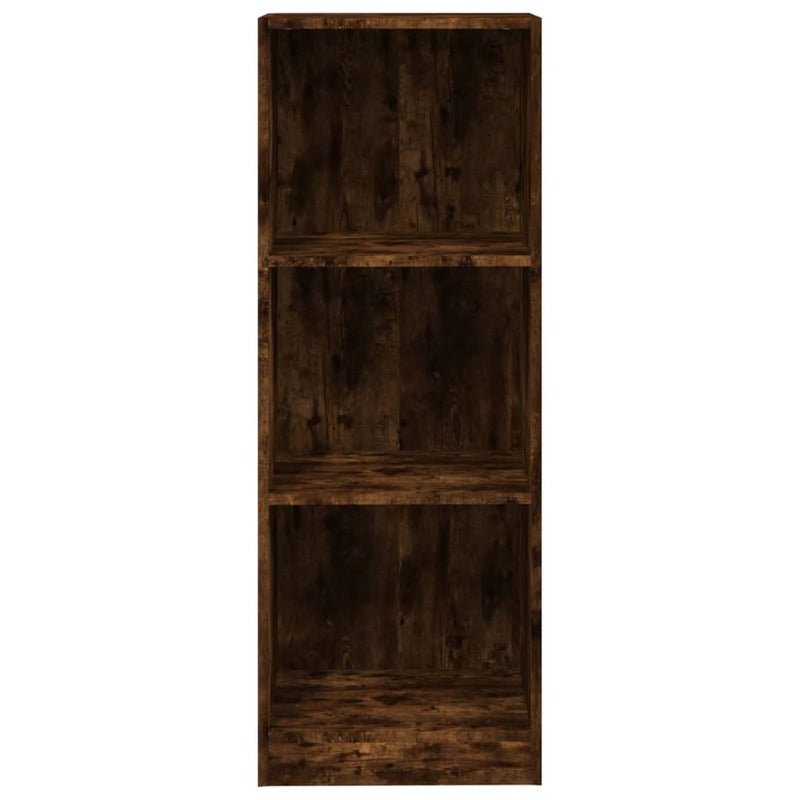 Bücherregal 3 Fächer Räuchereiche 40x24x109 cm Holzwerkstoff