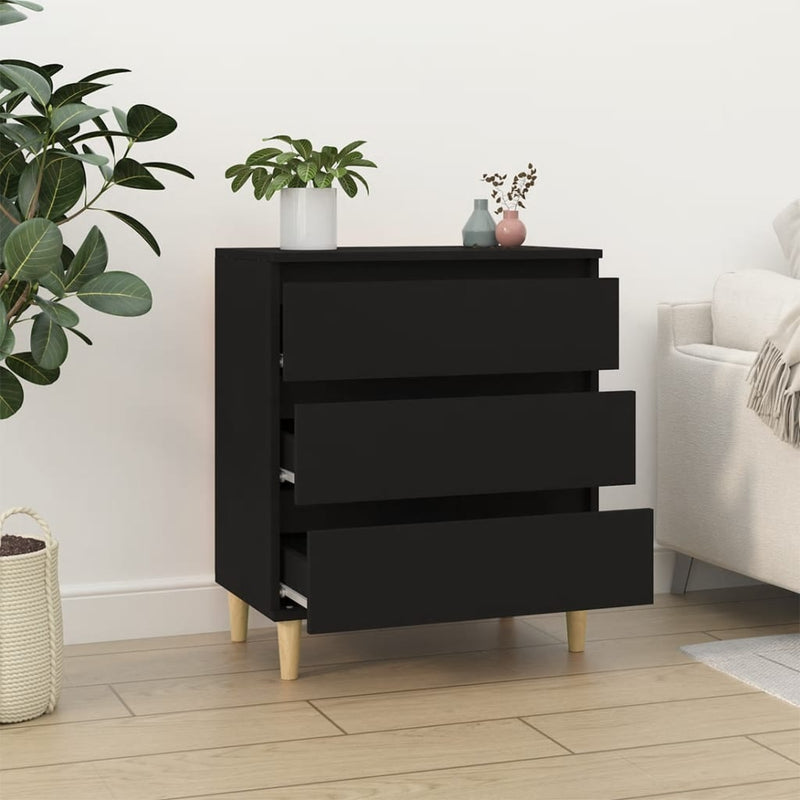 Sideboard Schwarz 60x35x70 cm Holzwerkstoff