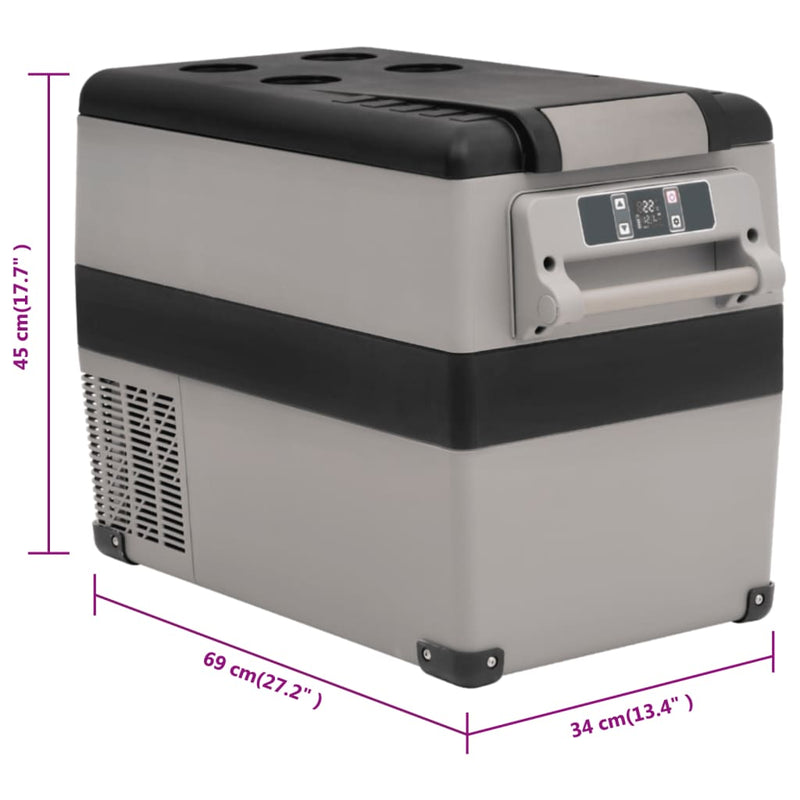 Kühlbox mit Tragegriff Grau 45L PP & PE