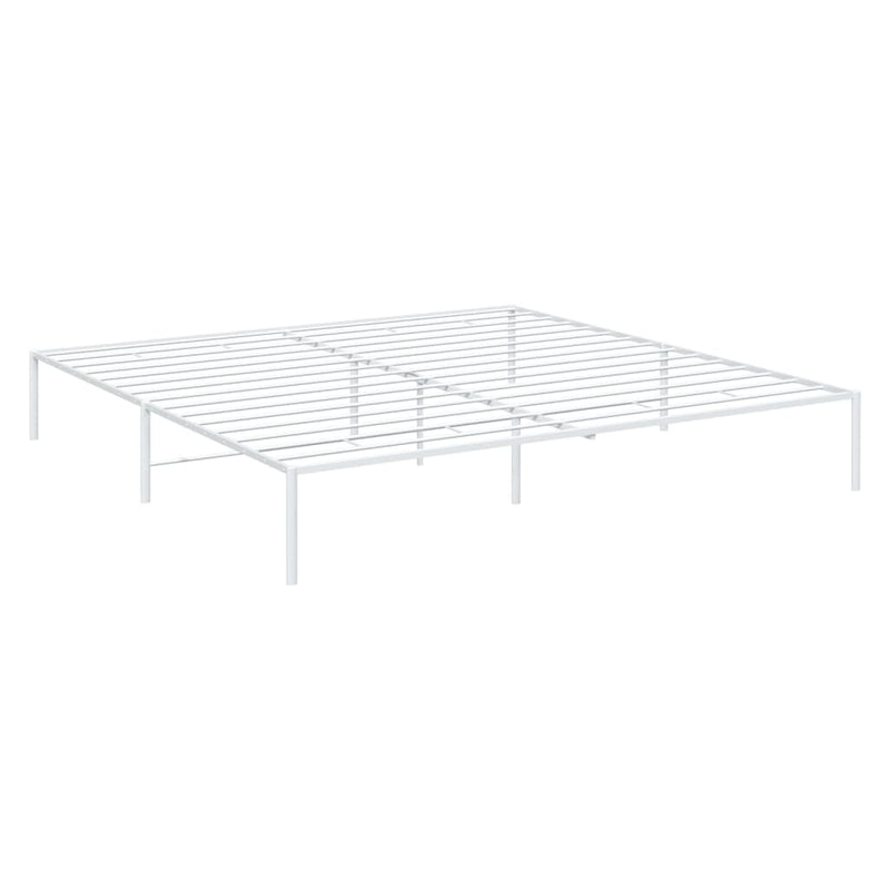 Bettgestell Weiß 208x208x31 cm Stahl