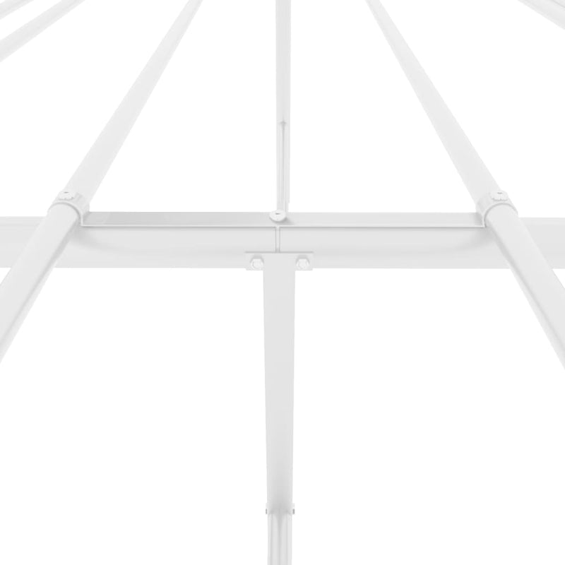 Bettgestell Weiß 208x208x31 cm Stahl