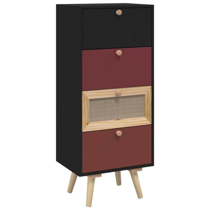 Highboard mit Schubladen 40x30x95 cm Holzwerkstoff