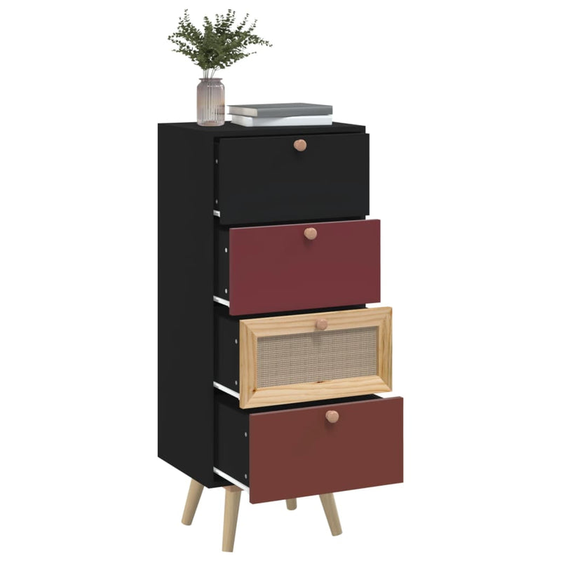 Highboard mit Schubladen 40x30x95 cm Holzwerkstoff