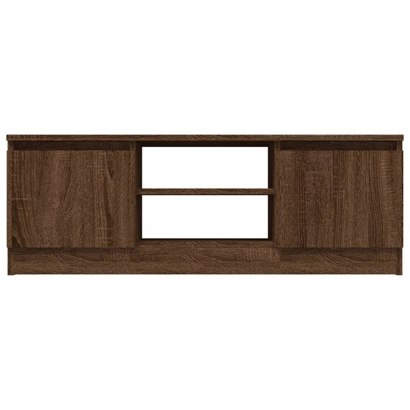 TV-Schrank mit Tür Braun Eichen-Optik 102x30x36 cm