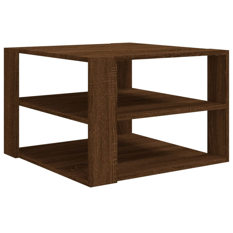 Couchtisch Braun Eichen-Optik 60x60x40 cm Holzwerkstoff