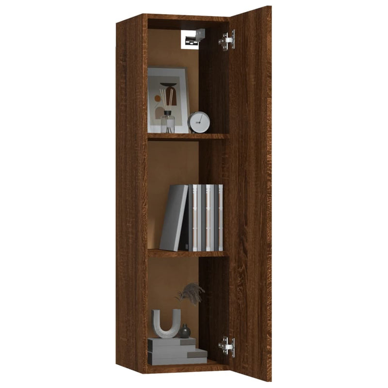 TV-Wandschrank Braun Eichen-Optik 30,5x30x110 cm