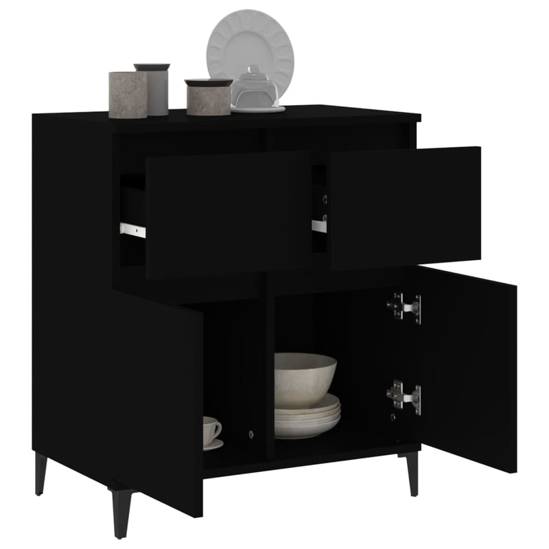 Sideboard Schwarz 60x35x70 cm Holzwerkstoff