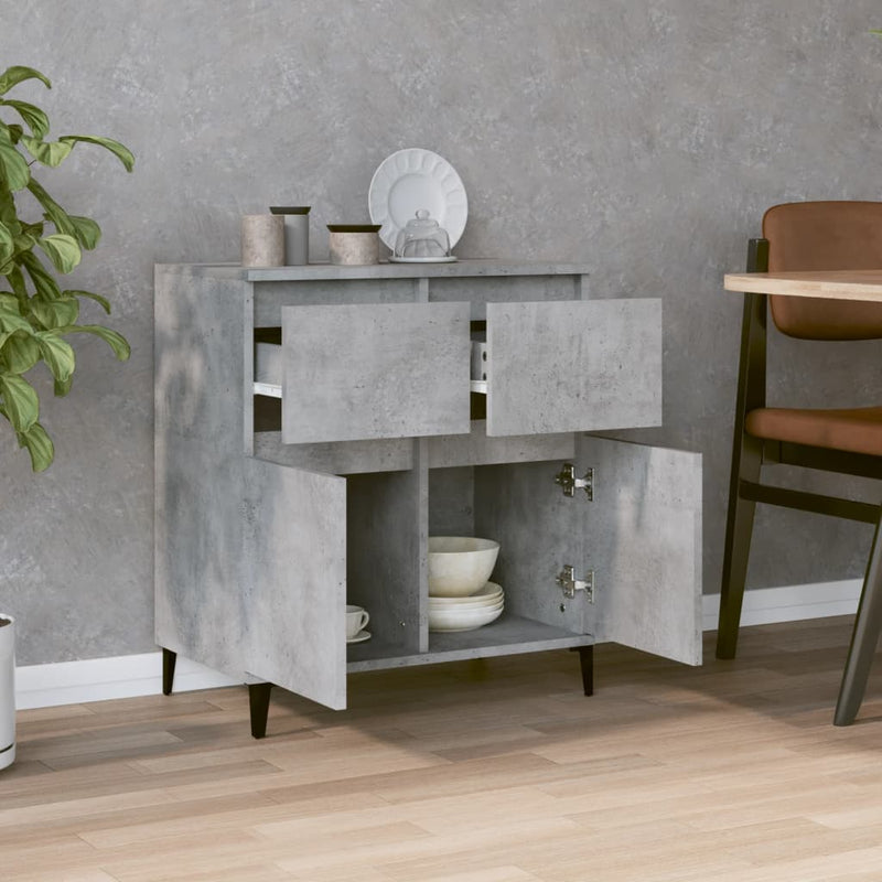 Sideboard Betongrau 60x35x70 cm Holzwerkstoff