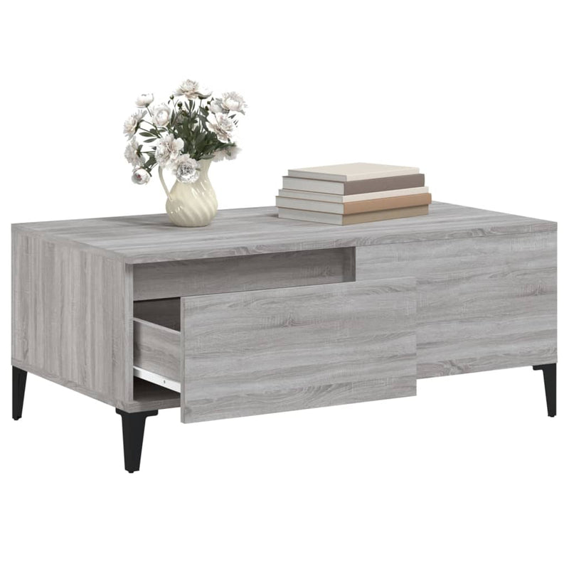 Couchtisch Grau Sonoma 90x50x36,5 cm Holzwerkstoff