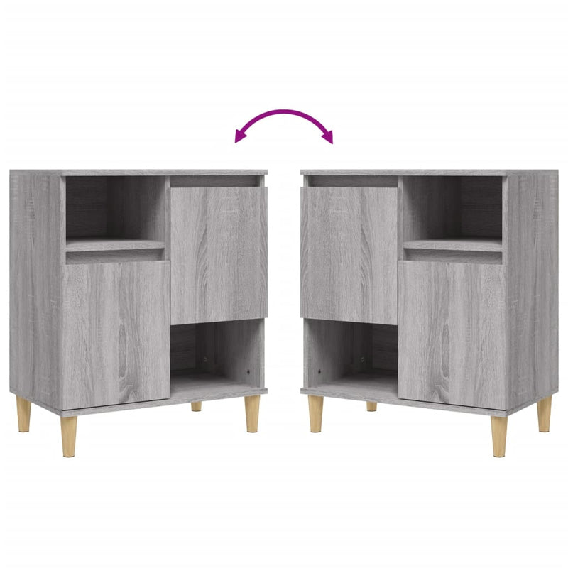 Sideboard Grau Sonoma 60x35x70 cm Holzwerkstoff