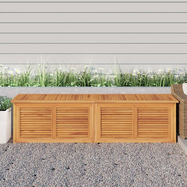 Gartenbox mit Beutel 200x50x53 cm Massivholz Teak