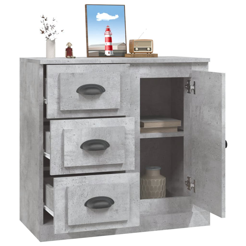 Sideboard Betongrau 70x35,5x67,5 cm Holzwerkstoff