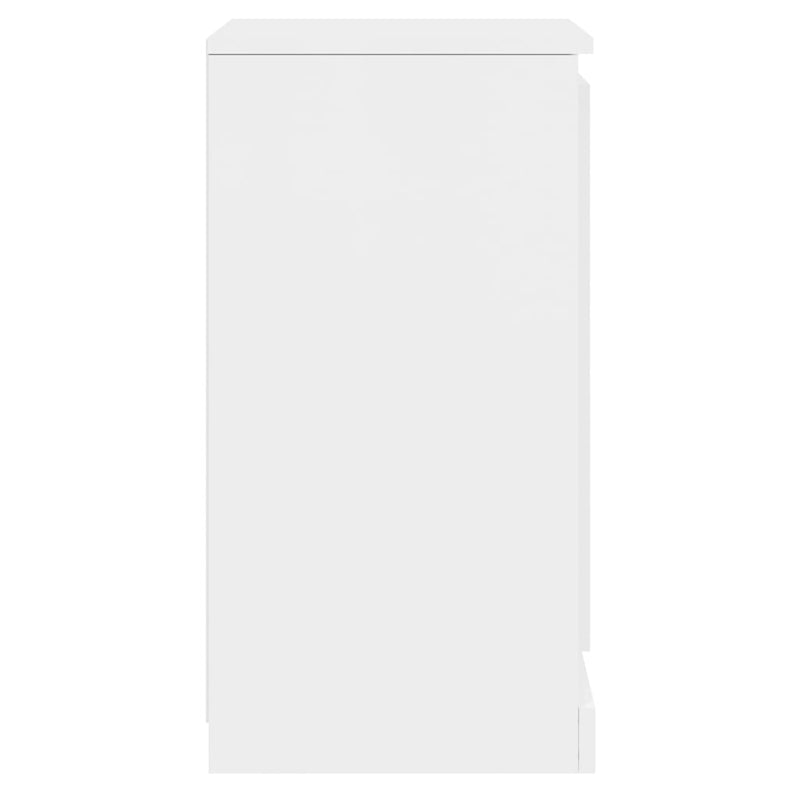 Sideboards 2 Stk. Hochglanz-Weiß 37,5x35,5x67,5cm Holzwerkstoff
