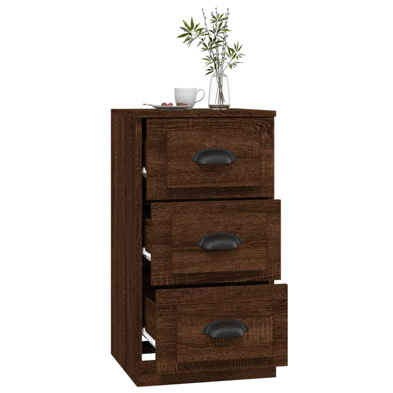 Sideboard Braun Eichen-Optik 36x35,5x67,5 cm Holzwerkstoff