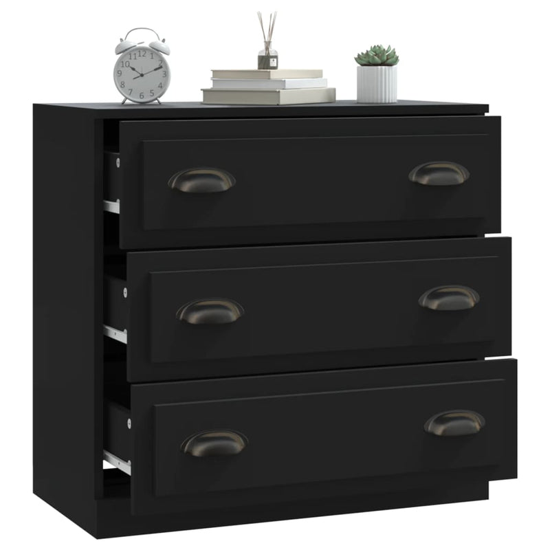 Sideboard Schwarz 70x35,5x67,5 cm Holzwerkstoff