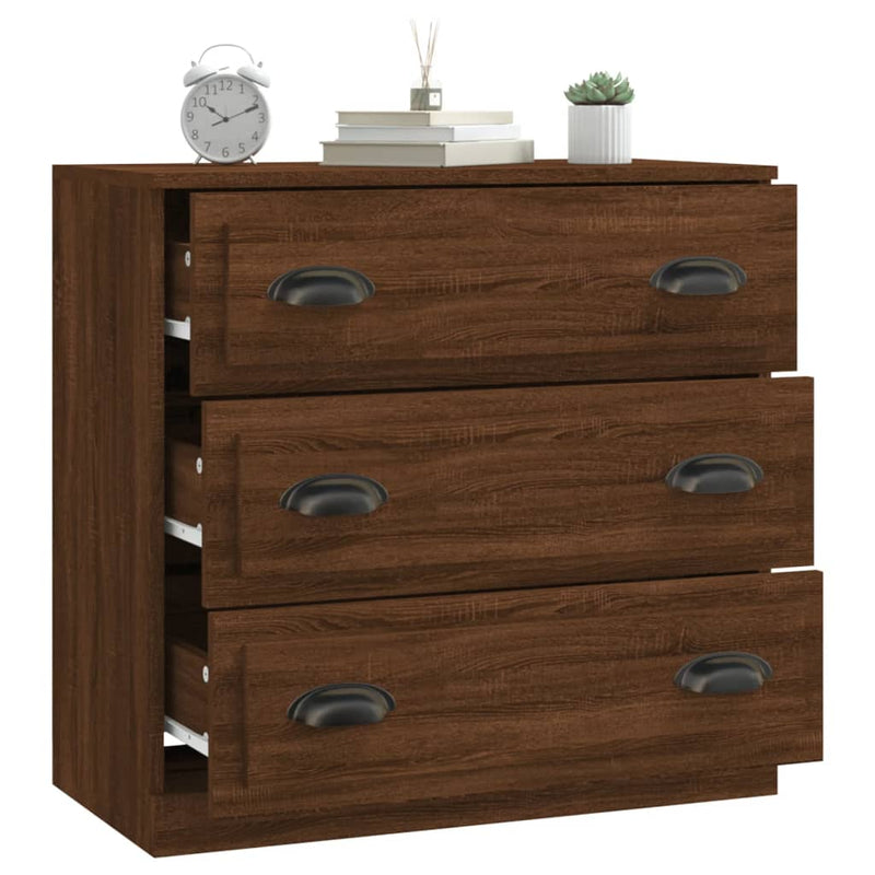 Sideboard Braun Eichen-Optik 70x35,5x67,5 cm Holzwerkstoff