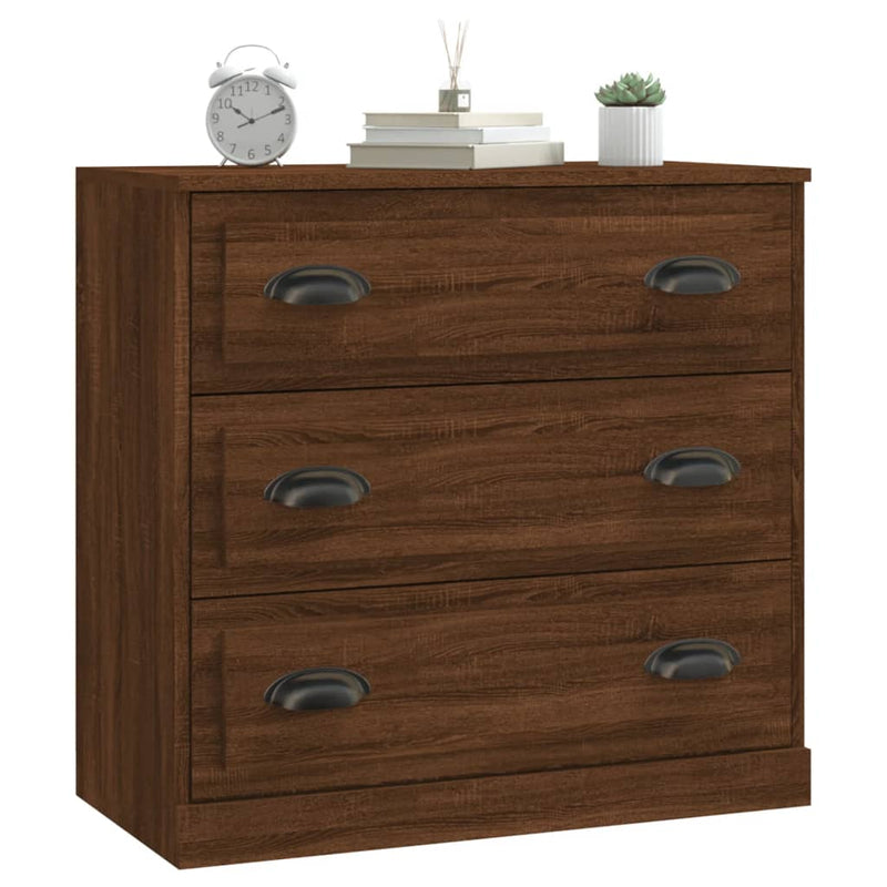 Sideboard Braun Eichen-Optik 70x35,5x67,5 cm Holzwerkstoff