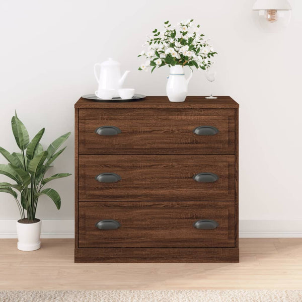 Sideboard Braun Eichen-Optik 70x35,5x67,5 cm Holzwerkstoff