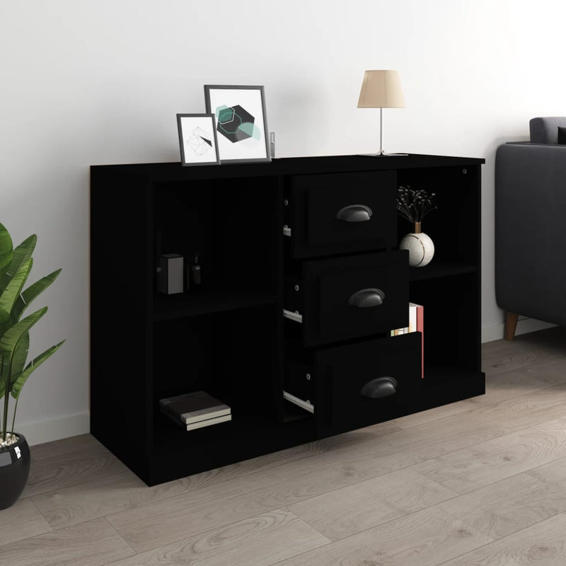 Sideboard Schwarz 104,5x35,5x67,5 cm Holzwerkstoff