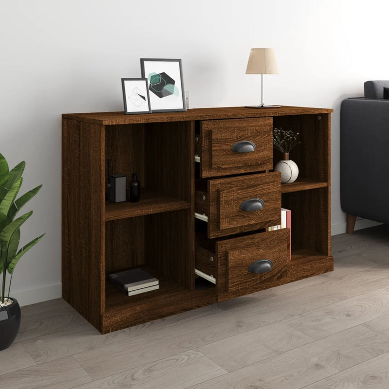 Sideboard Braun Eichen-Optik 104,5x35,5x67,5 cm Holzwerkstoff