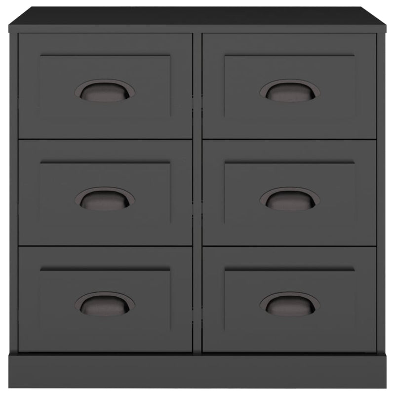 Sideboard Schwarz 70x35,5x67,5 cm Holzwerkstoff