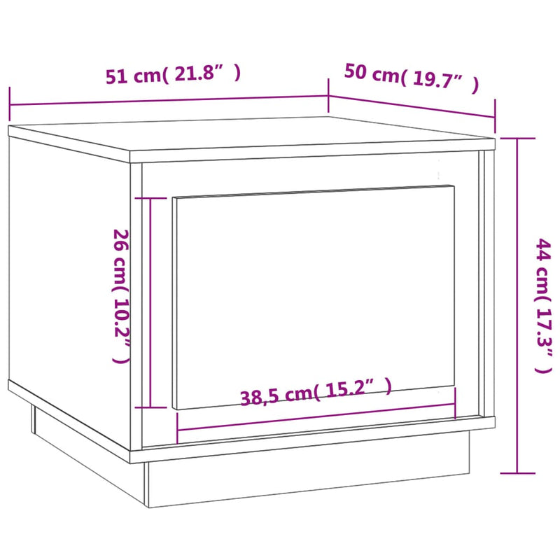 Couchtisch Sonoma-Eiche 51x50x44 cm Holzwerkstoff