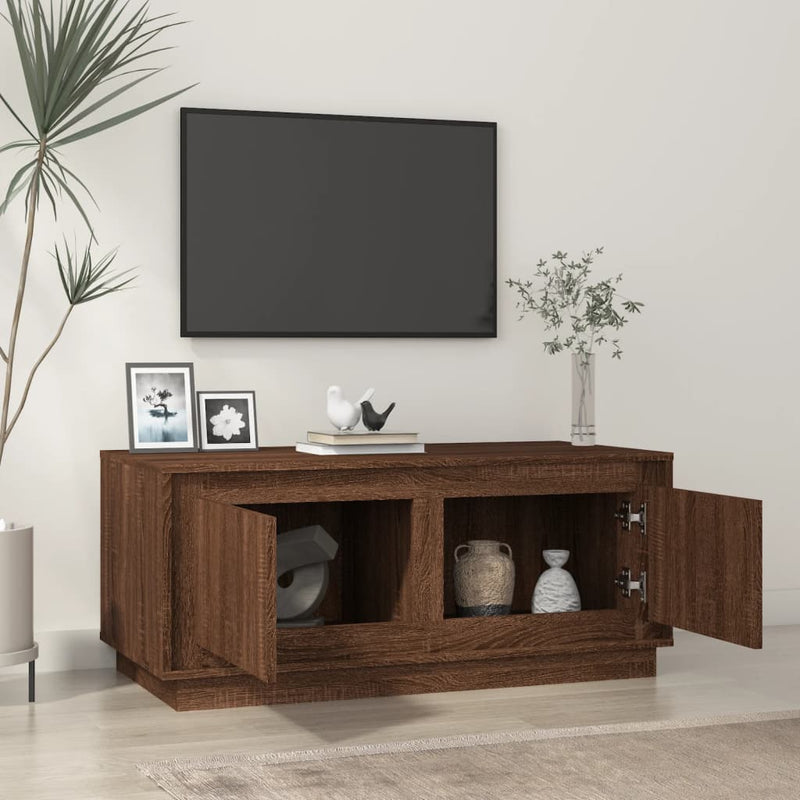 Couchtisch Braun Eichen-Optik 102x50x44 cm Holzwerkstoff