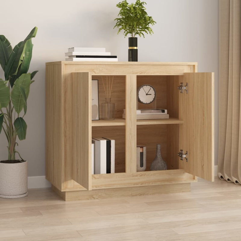 Sideboard Sonoma-Eiche 80x34x75 cm Holzwerkstoff