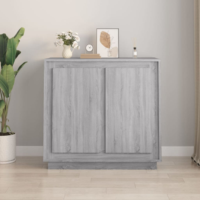 Sideboard Grau Sonoma 80x34x75 cm Holzwerkstoff