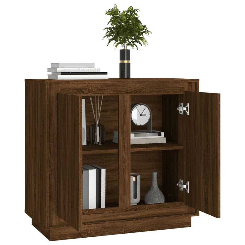 Sideboard Braun Eichen-Optik 80x34x75 cm Holzwerkstoff