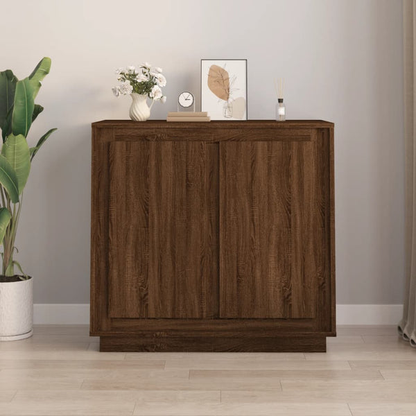 Sideboard Braun Eichen-Optik 80x34x75 cm Holzwerkstoff