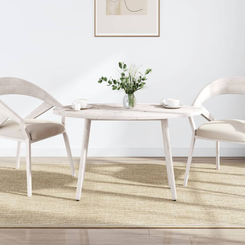 Tischplatte Weiß 100x50x2,5 cm Massivholz Kiefer Oval