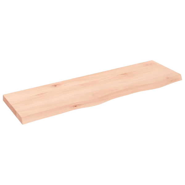 Wandregal 100x30x4 cm Massivholz Eiche Unbehandelt