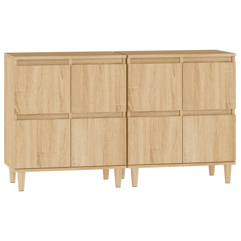 Sideboards 2 Stk. Sonoma-Eiche 60x35x70 cm Holzwerkstoff