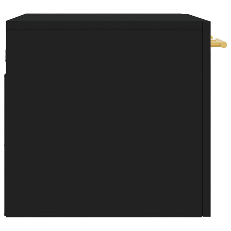 Wandschrank Schwarz 60x36,5x35 cm Holzwerkstoff