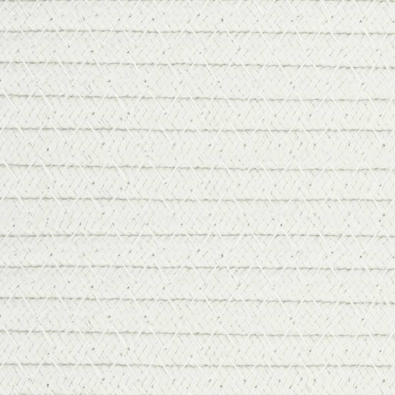 Wäschekorb Beige und Weiß Ø60x36 cm Baumwolle