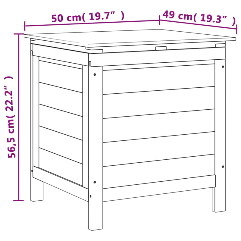 Gartentruhe 50x49x56,5 cm Massivholz Tanne