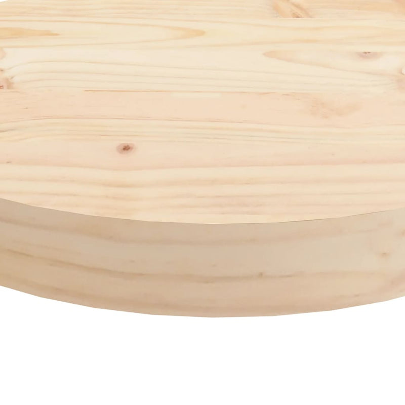 Tischplatte Rund Ø30x3 cm Massivholz Kiefer